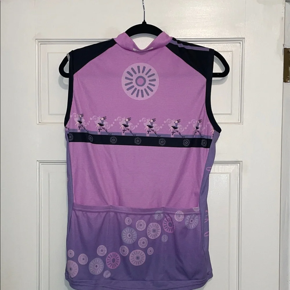 Purple Sleeveless Cycling Jersey - Picture 5 of 11